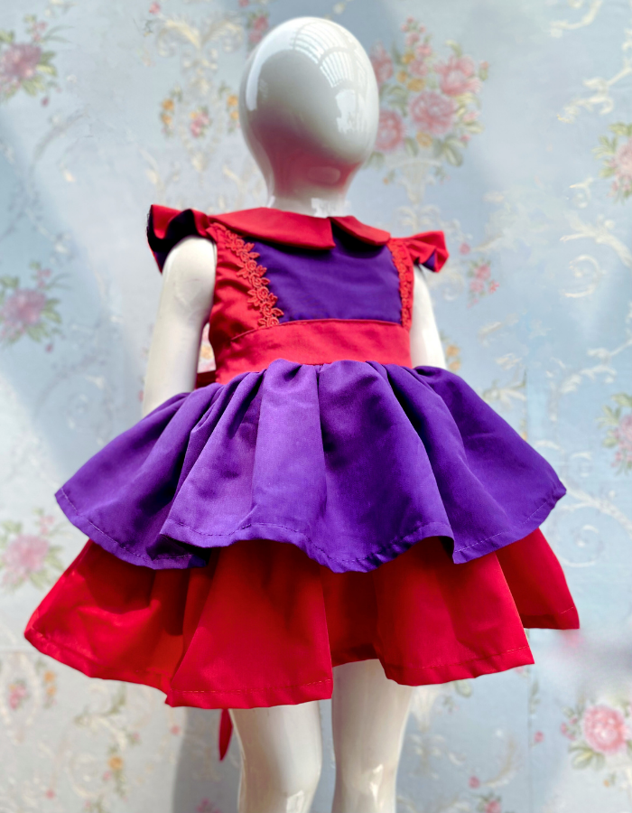 Georgia Vintage Ruffle with Tie-belt Sash Kids Dress MysonLight