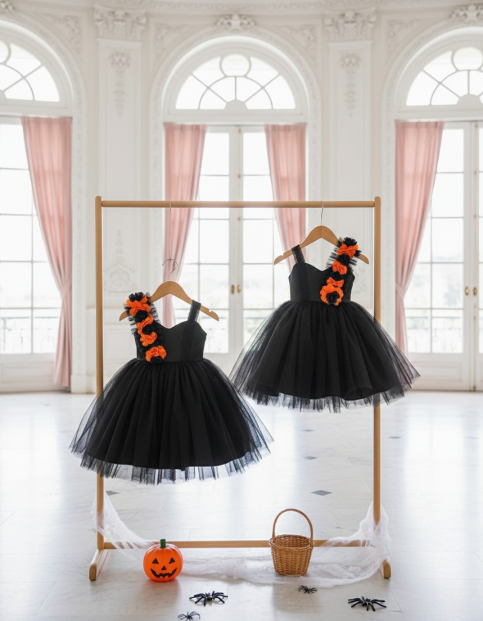 Lula Tulle Kids Dress Halloween Edition Black Dress