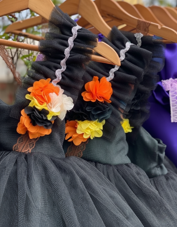Lula Tulle Kids Dress Halloween Edition Black Dress