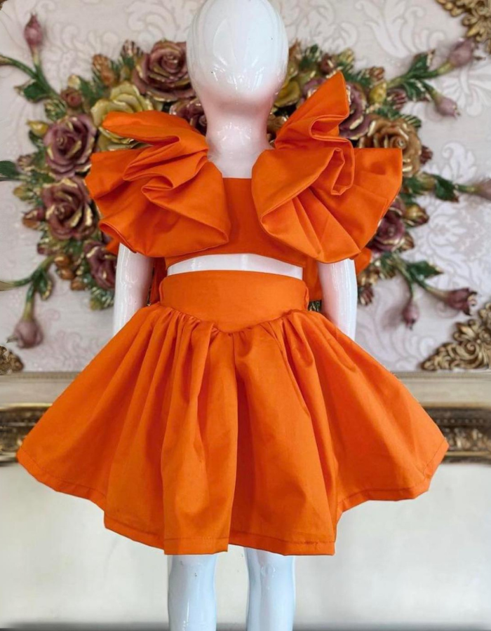 Calanthe Big Ruffle Sleeve Kids Set of Top & Skirt or Pants MysonLight