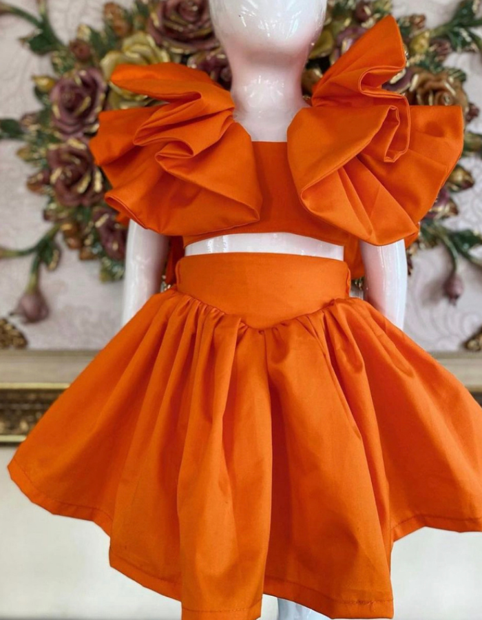 Calanthe Big Ruffle Sleeve Kids Set of Top & Skirt or Pants MysonLight