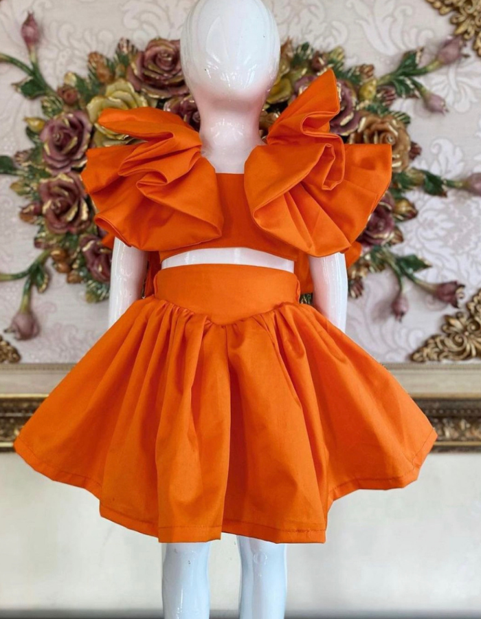 Calanthe Big Ruffle Sleeve Kids Set of Top & Skirt or Pants MysonLight