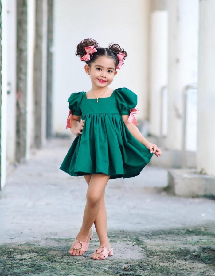 Yellow Rose babydoll Vintage Dress for Kids & Ladies Women Twinning MysonLight