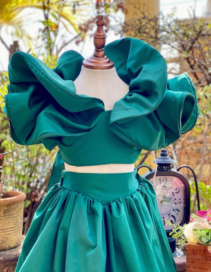 Calanthe Big Ruffle Sleeve Kids Set of Top & Skirt or Pants MysonLight