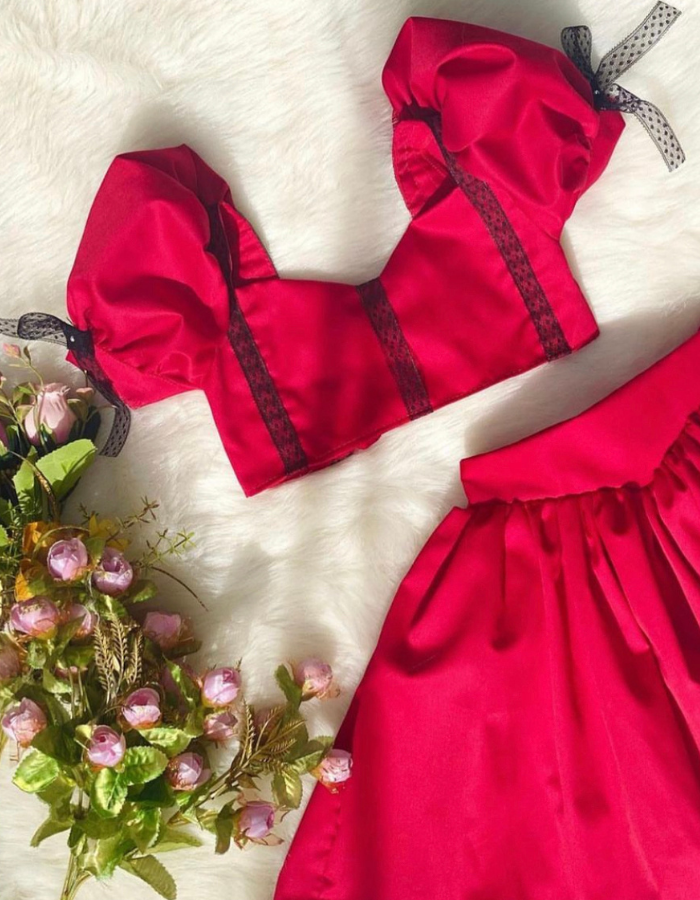 November Kids Dress with Baby Doll Sleeves Top and Skirt MysonLight