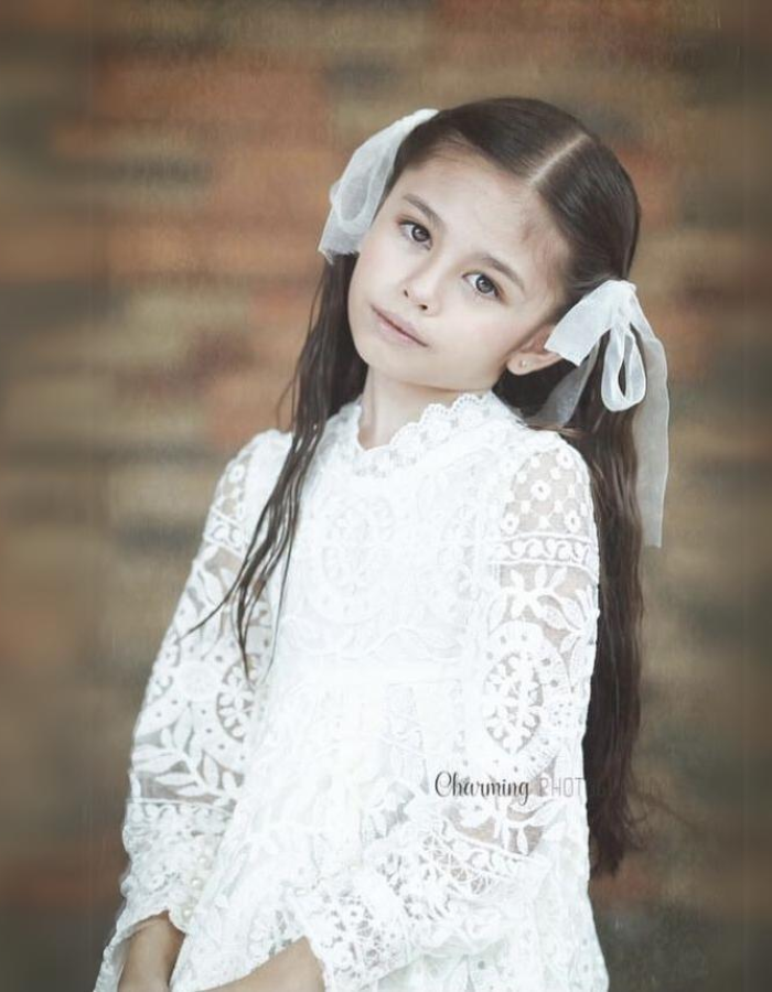 Isolde Lace Kids Vintage Dressy Gown