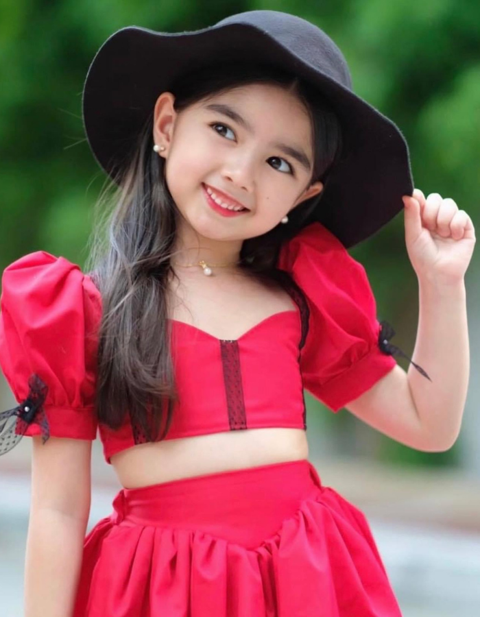 November Kids Dress with Baby Doll Sleeves Top and Skirt MysonLight