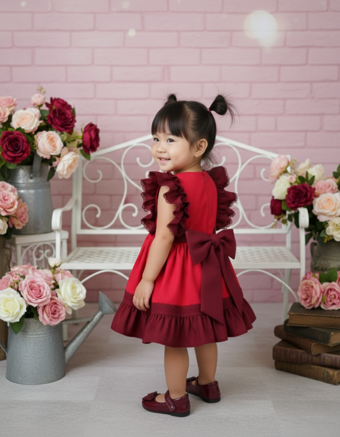 Victoria Ruffle Vintage Kids Twirl Dress