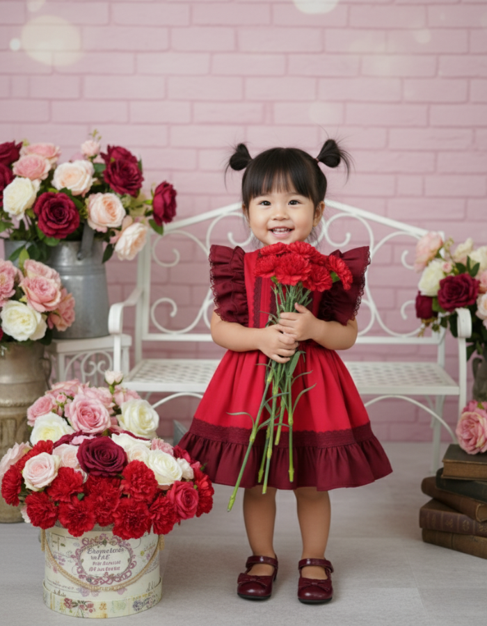Victoria Ruffle Vintage Kids Twirl Dress
