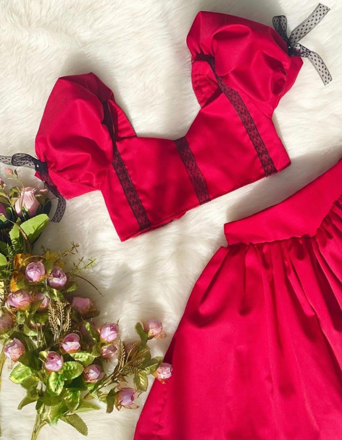 November Kids Dress with Baby Doll Sleeves Top and Skirt MysonLight