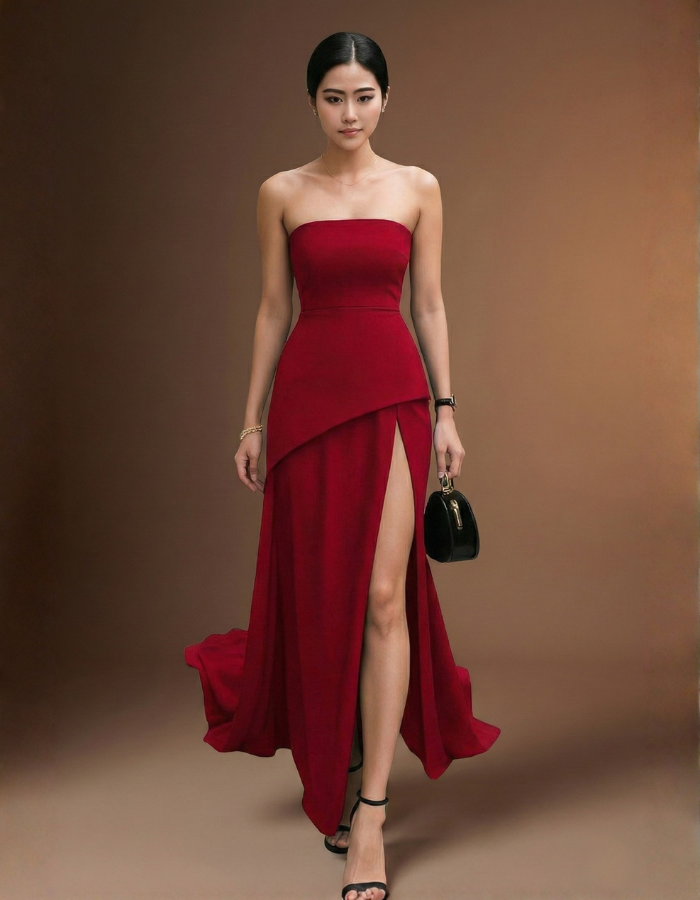 Eyvan 3-pc Long Elegant Tube Maxi Dress Gown