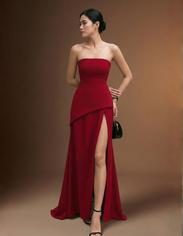 Eyvan 3-pc Long Elegant Tube Maxi Dress Gown