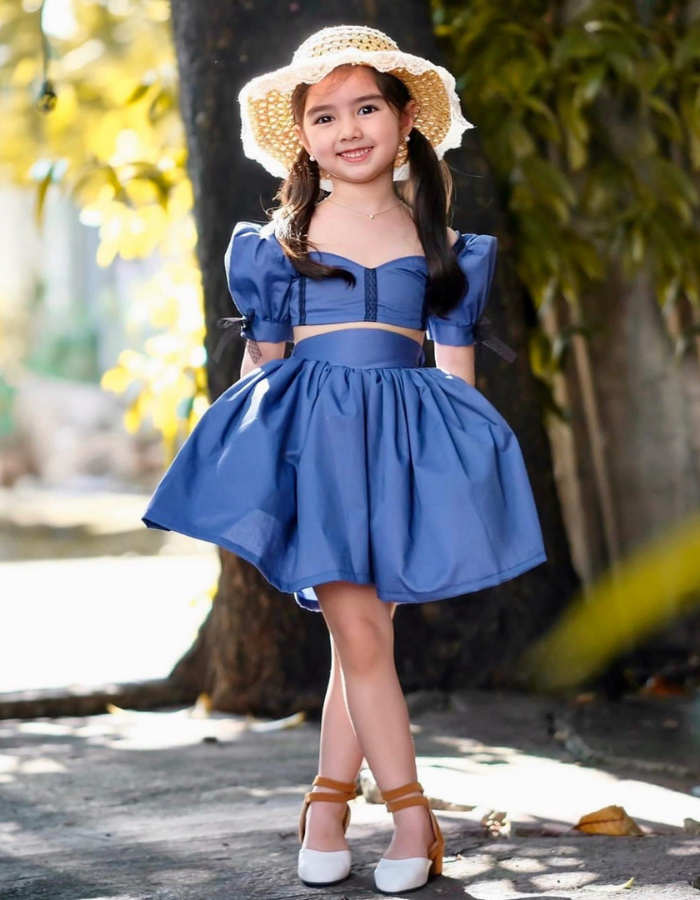 November Kids Dress with Baby Doll Sleeves Top and Skirt MysonLight