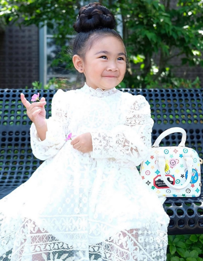Isolde Lace Kids Vintage Dressy Gown