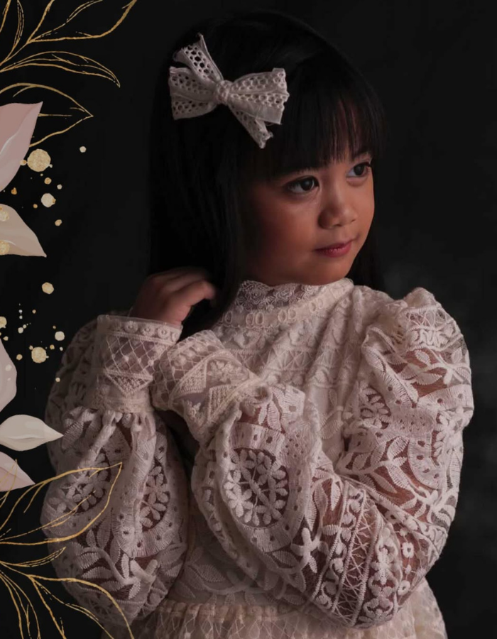 Isolde Lace Kids Vintage Dressy Gown