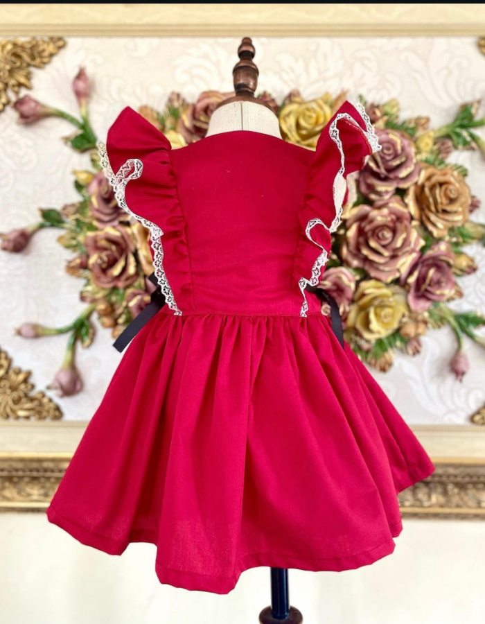 Calla Lily Vintage with Embroidery Kids Dress MysonLight