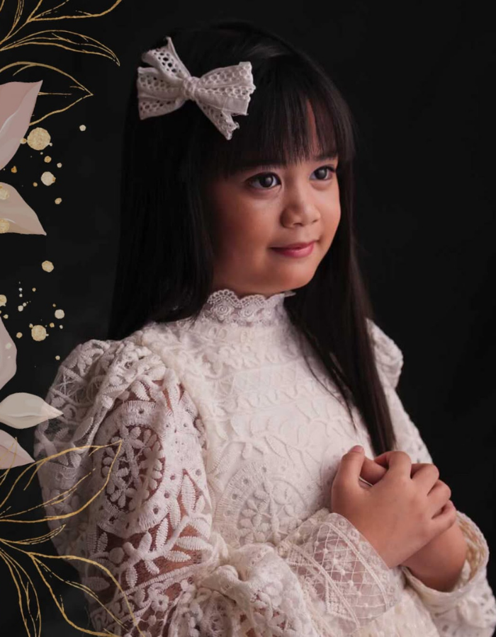 Isolde Lace Kids Vintage Dressy Gown