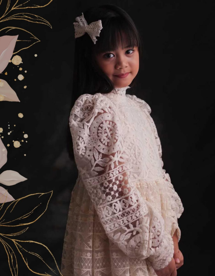 Isolde Lace Kids Vintage Dressy Gown