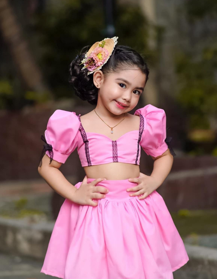 November Kids Dress with Baby Doll Sleeves Top and Skirt MysonLight