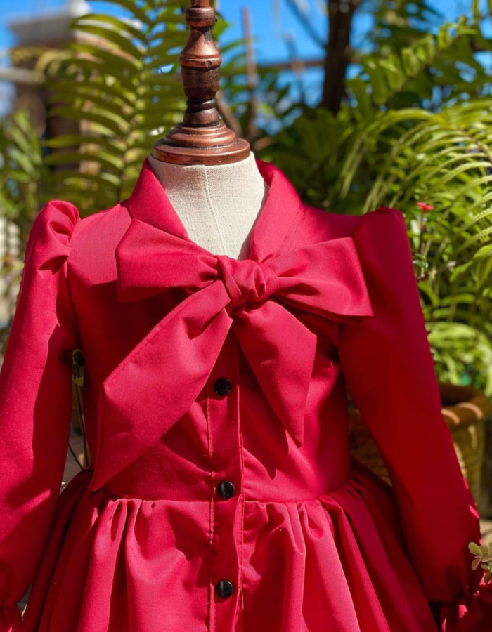 Lavinia Bow Vintage Kids Dress MysonLight