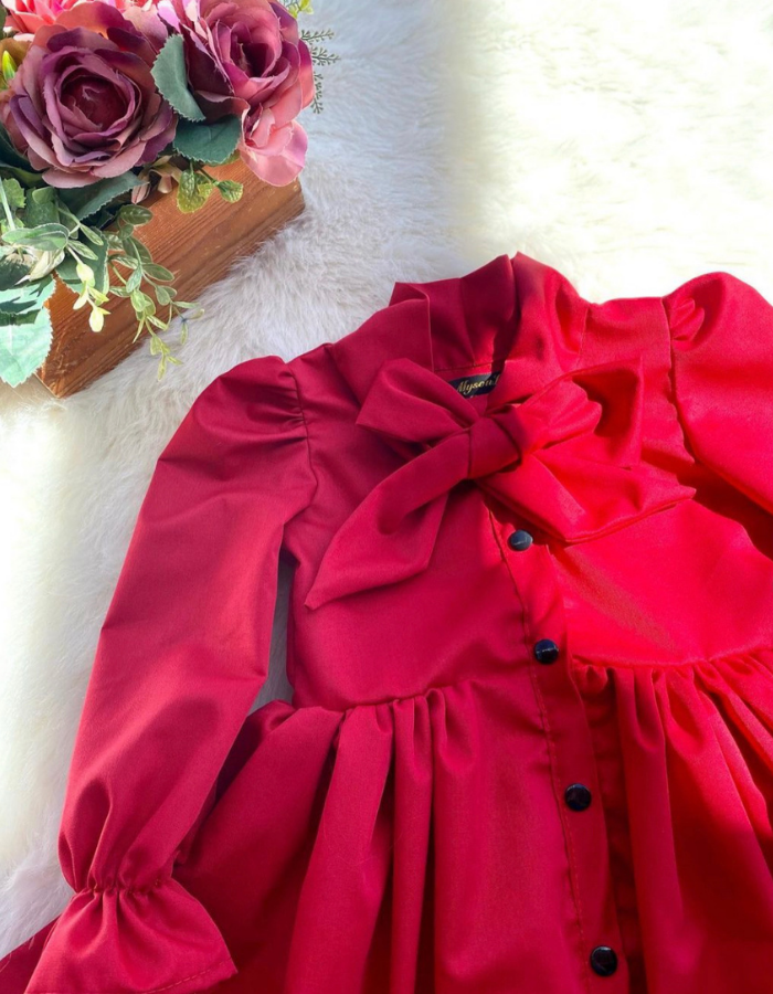 Lavinia Bow Vintage Kids Dress MysonLight