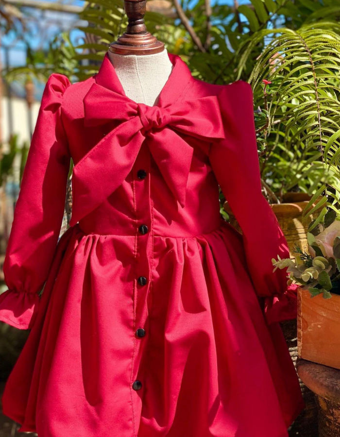 Lavinia Bow Vintage Kids Dress MysonLight