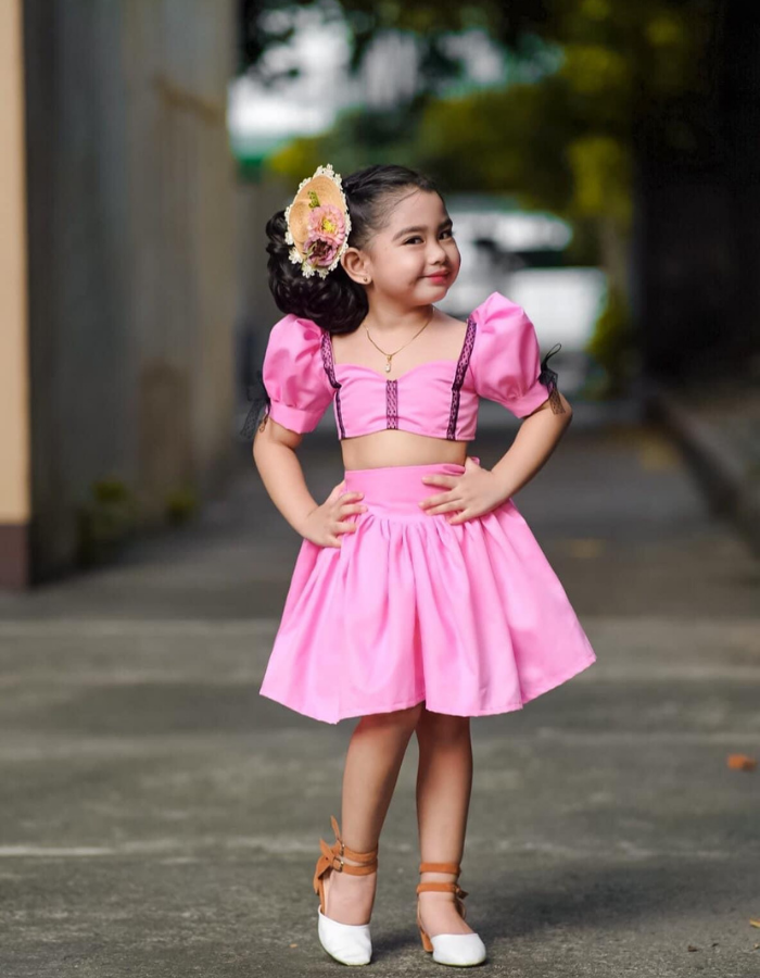 November Kids Dress with Baby Doll Sleeves Top and Skirt MysonLight