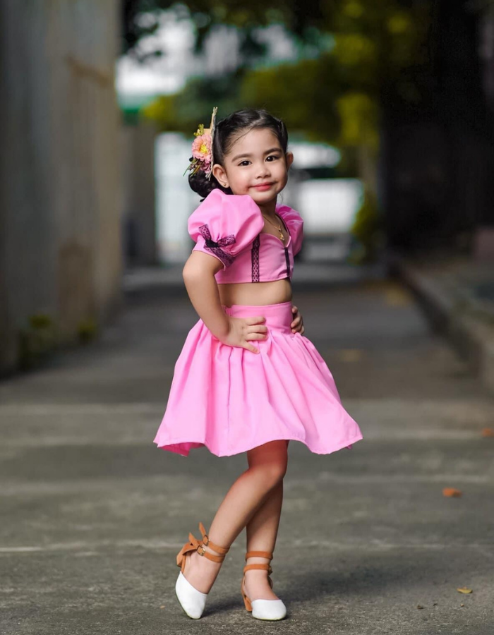 November Kids Dress with Baby Doll Sleeves Top and Skirt MysonLight