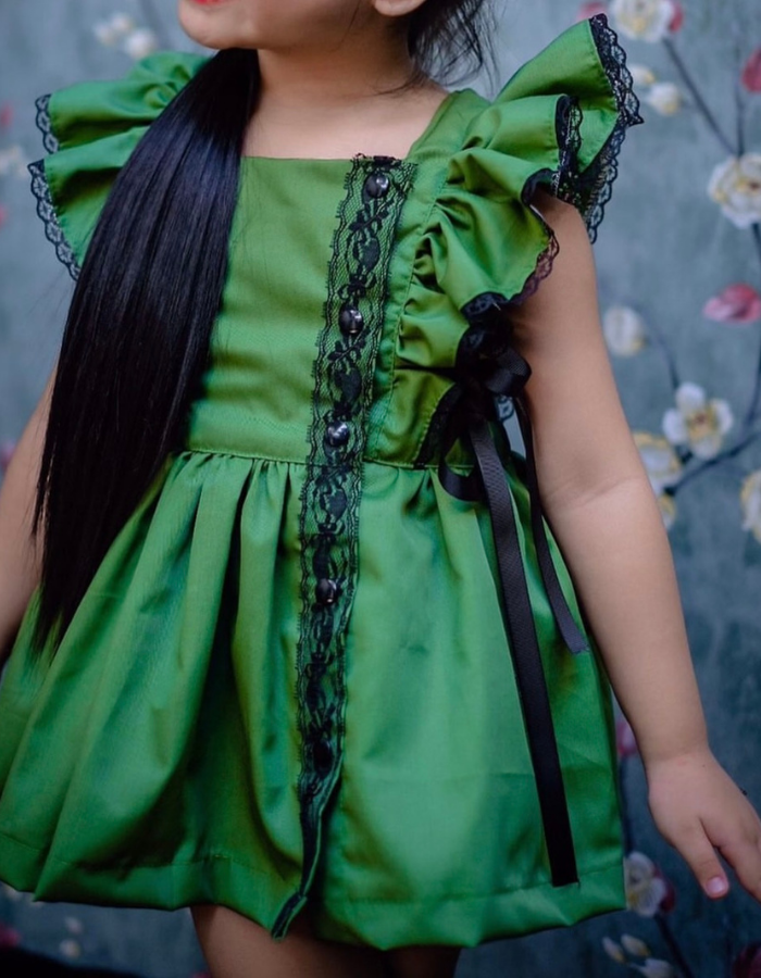 Calla Lily Vintage with Embroidery Kids Dress MysonLight