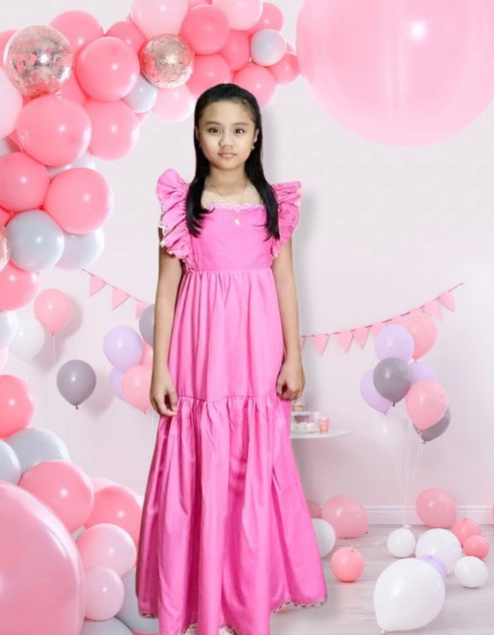 Honeymaren Maxi Pinafore Kids Tierred Dress