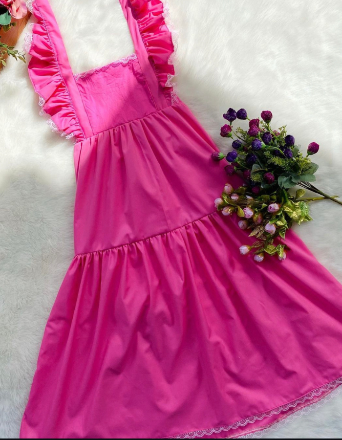 Honeymaren Maxi Pinafore Kids Tierred Dress