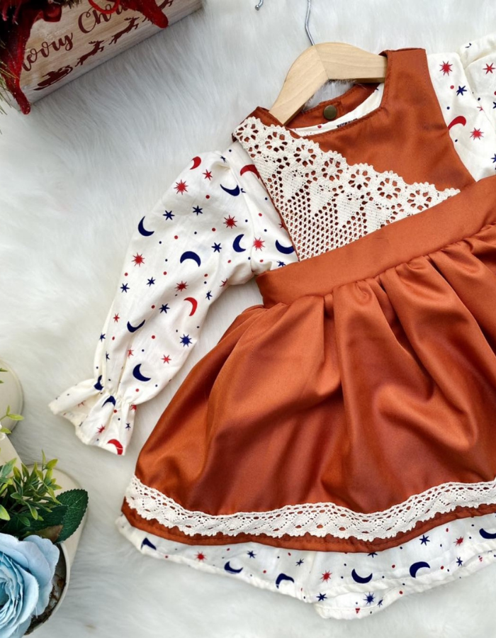 Karl Pinafore Vintage Style Kids Dress