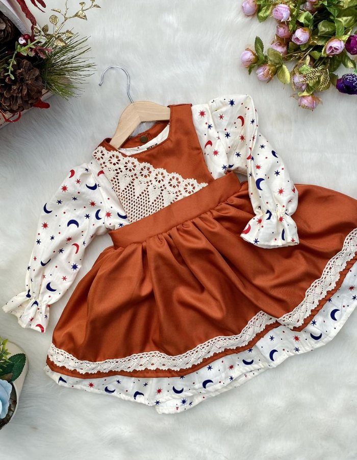 Karl Pinafore Vintage Style Kids Dress