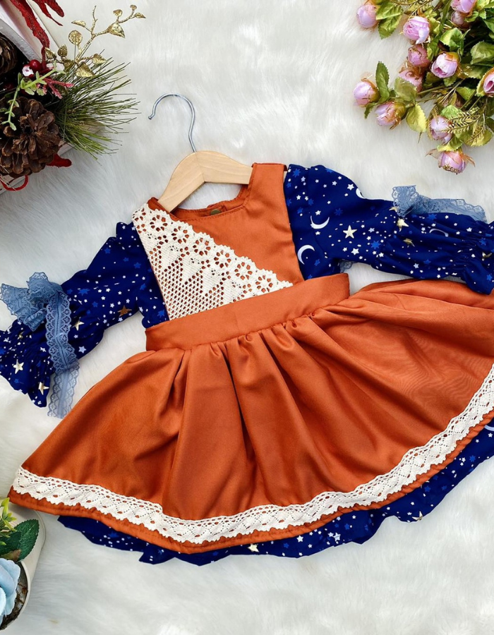 Karl Pinafore Vintage Style Kids Dress