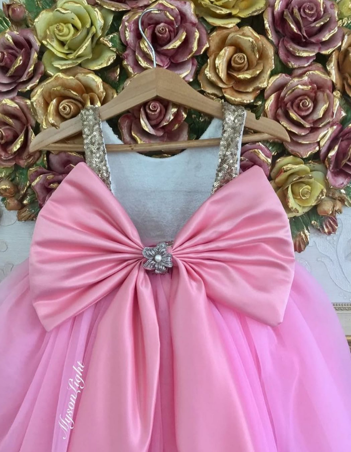 Belle Classic Tulle Kids Gown with Bows