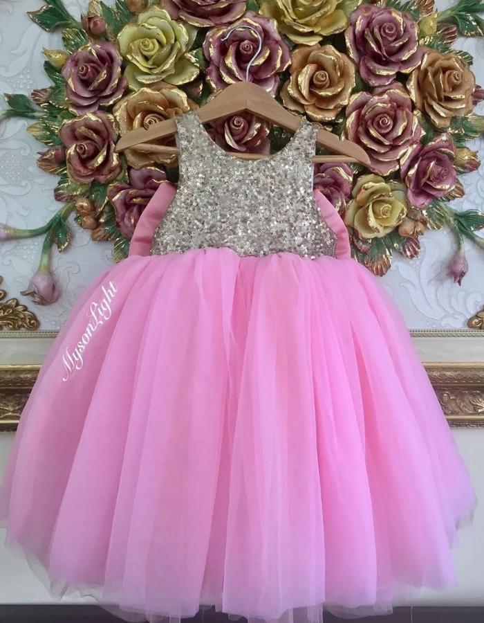 Belle Classic Tulle Kids Gown with Bows