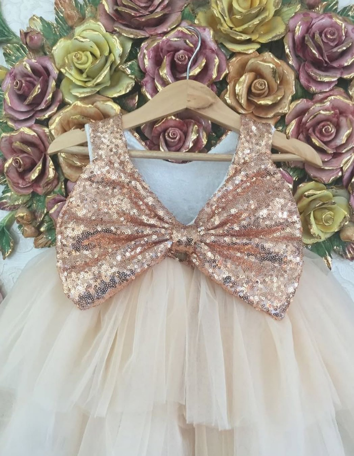 Belle Classic Tulle Kids Gown with Bows