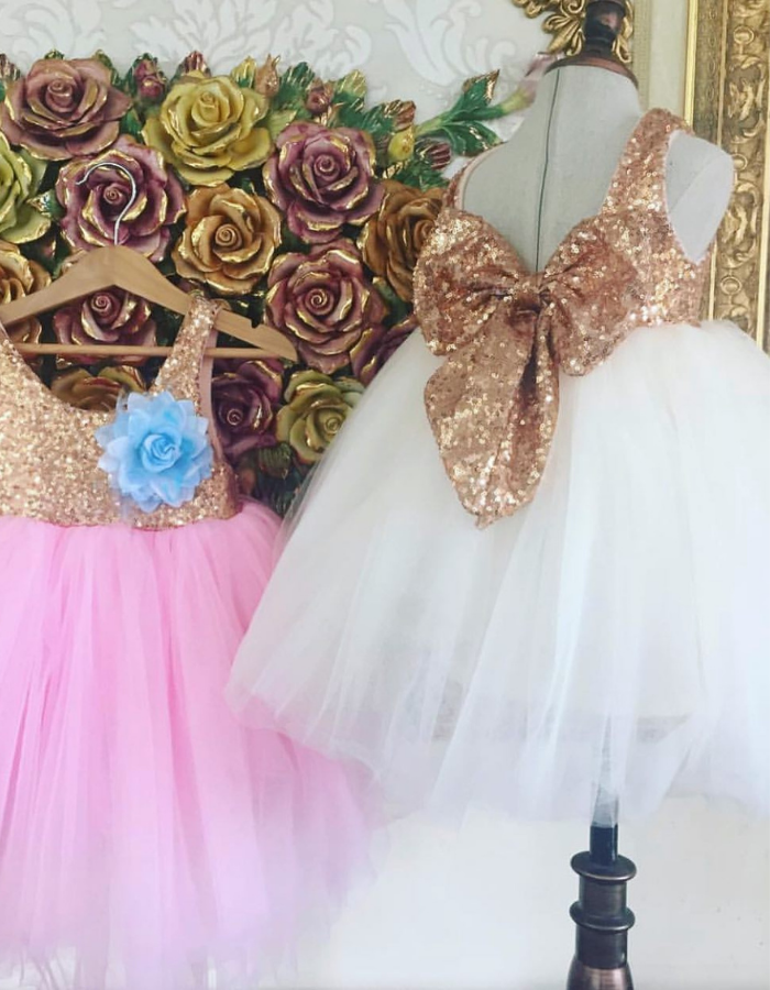 Belle Classic Tulle Kids Gown with Bows