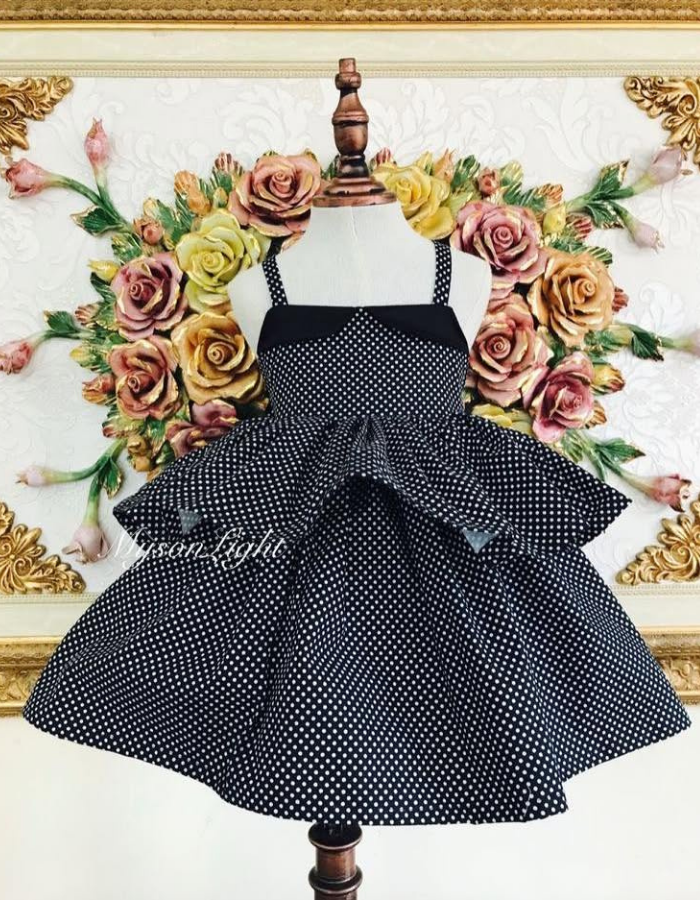 Tassel Multi-way Tie Halter Vintage Style Kids Dress