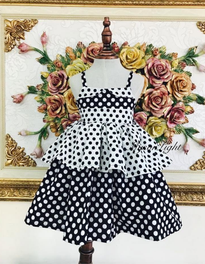 Tassel Multi-way Tie Halter Vintage Style Kids Dress