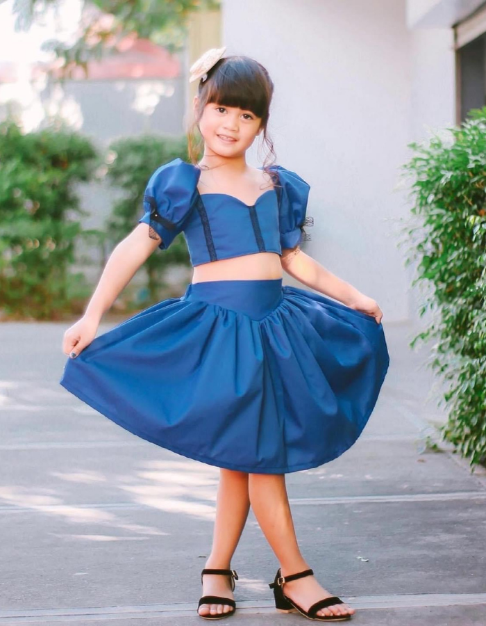 November Kids Dress with Baby Doll Sleeves Top and Skirt MysonLight
