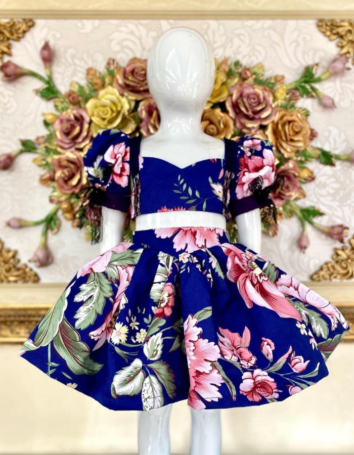 November Kids Dress with Baby Doll Sleeves Top and Skirt MysonLight