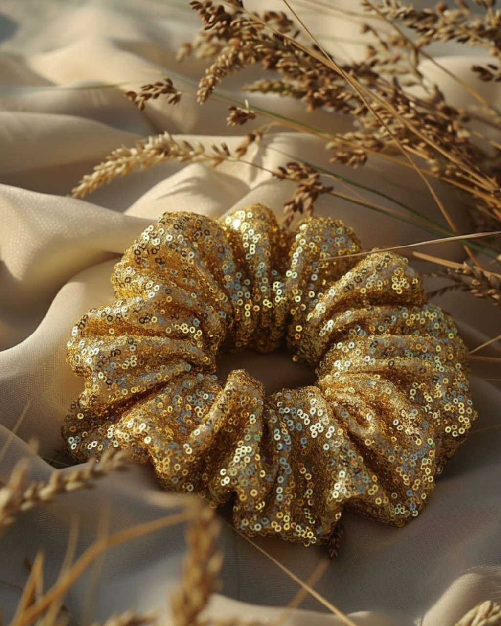 Vivary Sequined Hair Scrunchie | Luxury Look Scrunchies