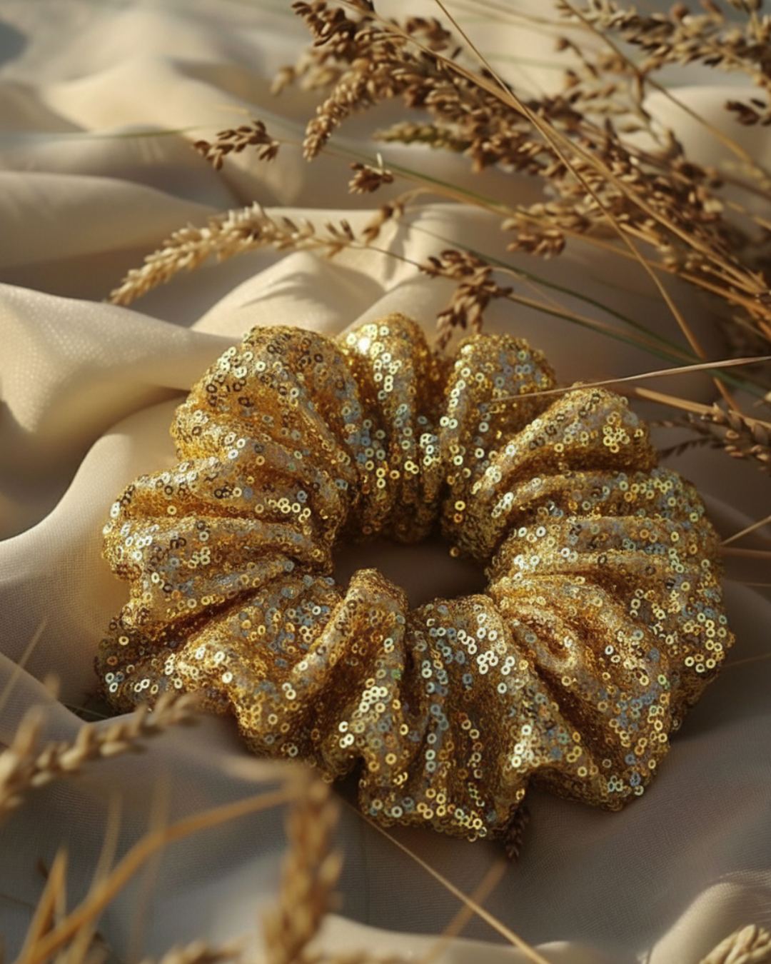 Vivary Sequined Hair Scrunchie | Luxury Look Scrunchies