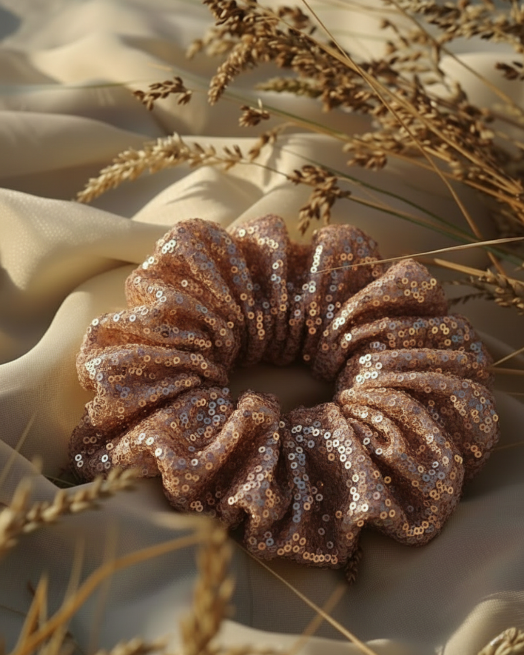 Vivary Sequined Hair Scrunchie | Luxury Look Scrunchies