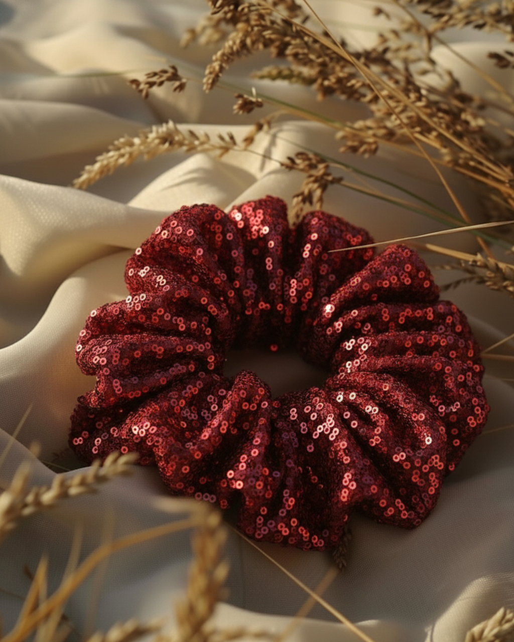 Vivary Sequined Hair Scrunchie | Luxury Look Scrunchies