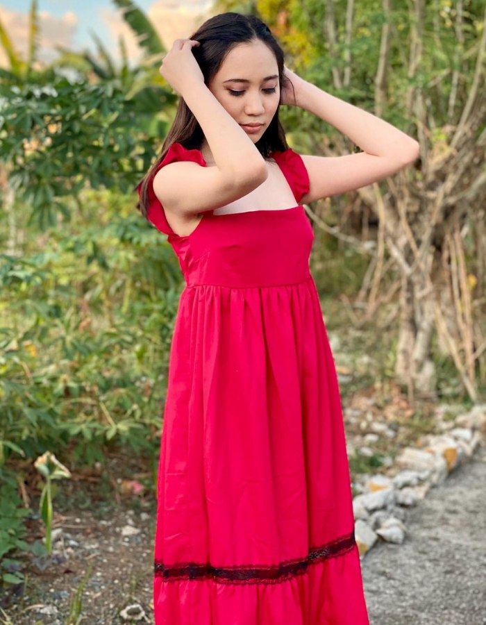 Angelina Ruffle Maxi Dress For Kids & Women MysonLight Twinning