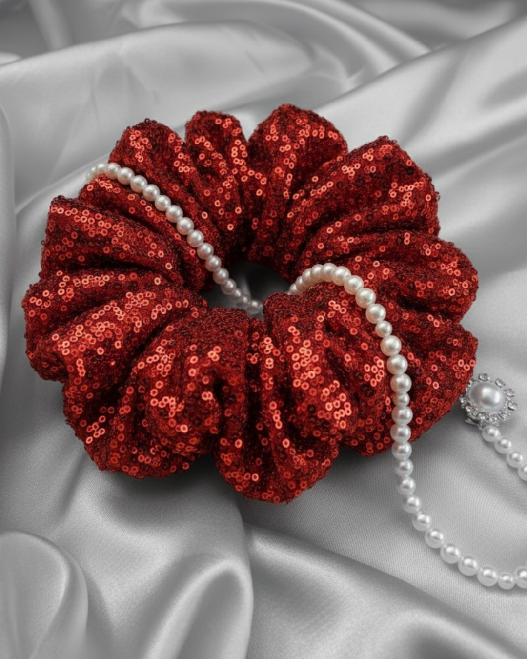 Vivary Sequined Hair Scrunchie | Luxury Look Scrunchies