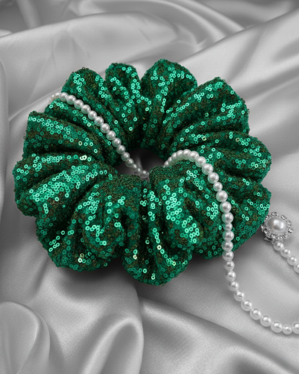 Vivary Sequined Hair Scrunchie | Luxury Look Scrunchies