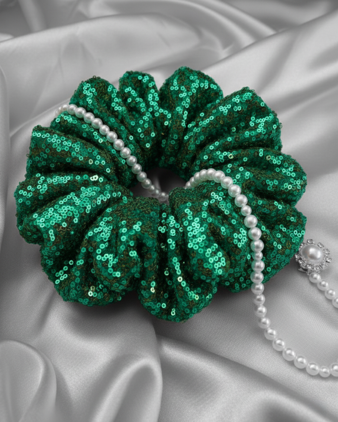 Vivary Sequined Hair Scrunchie | Luxury Look Scrunchies